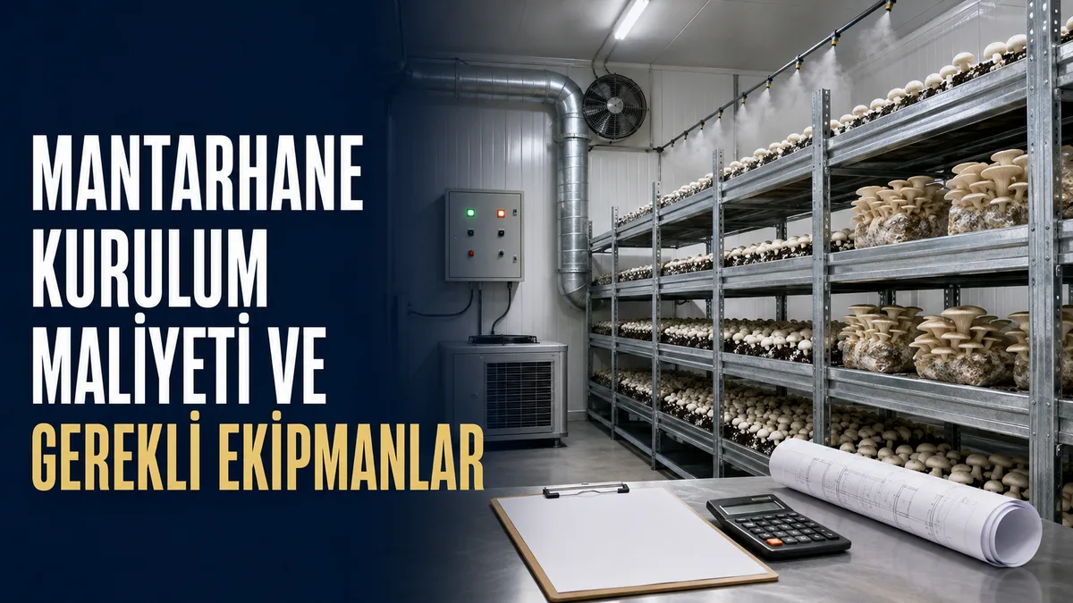 Mantarhane kurulum maliyeti ve üretim tesisi için gerekli ekipmanlar