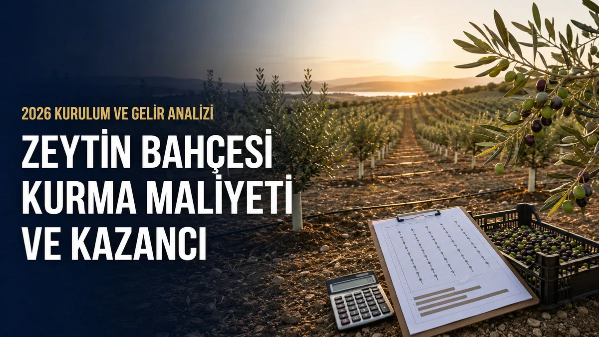 Zeytin bahçesi kurulumunda fidan dikimi, damla sulama maliyeti ve kazanç hesabı