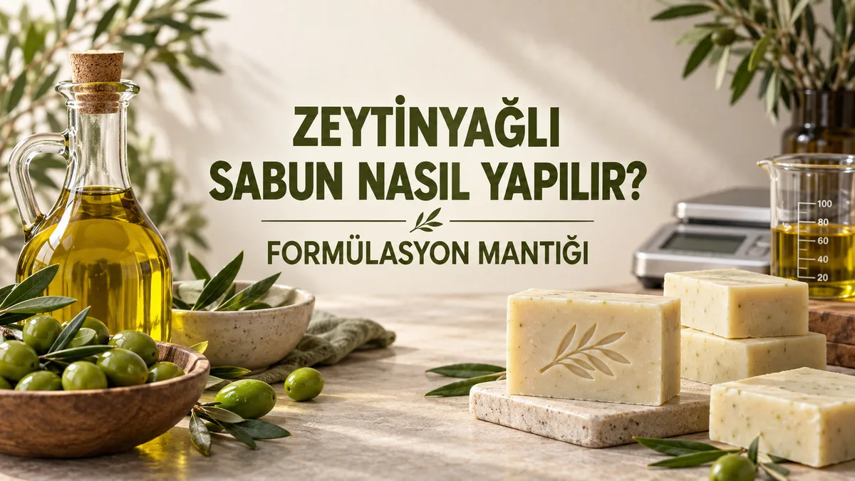 Zeytinyağı, doğal sabun kalıpları ve formülasyon ekipmanlarıyla zeytinyağlı sabun yapımı